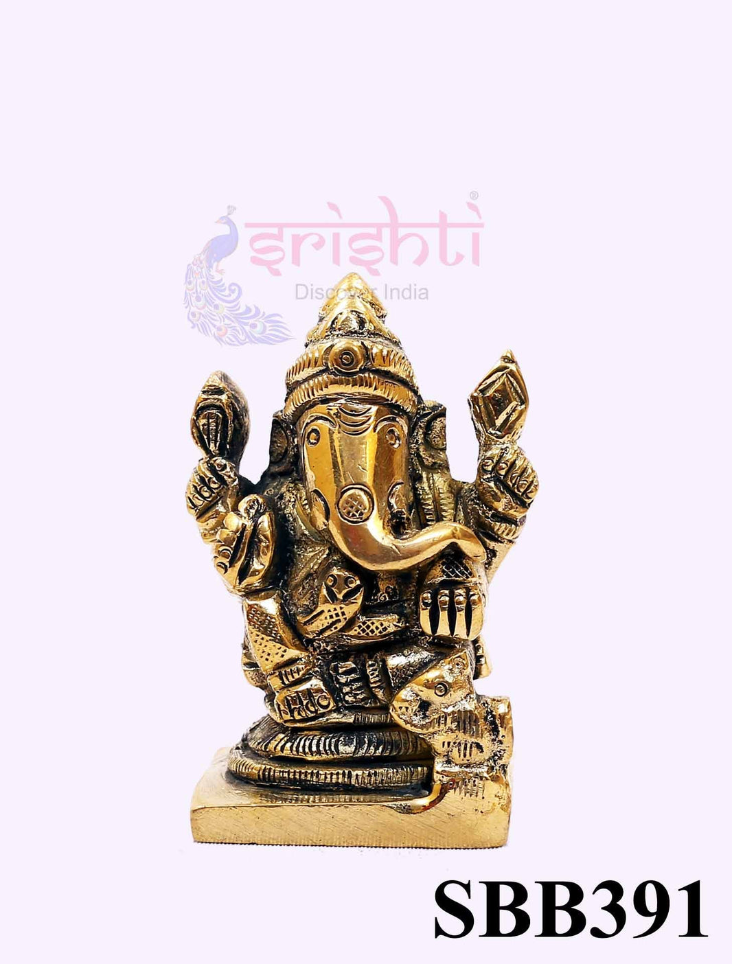 SBBU-Brass Ganesha-2.5 Inches-M02 (ISBB391)