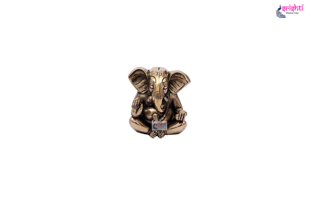 SBBU-Brass Ganesha-4 inches-M03 (ISBB693)
