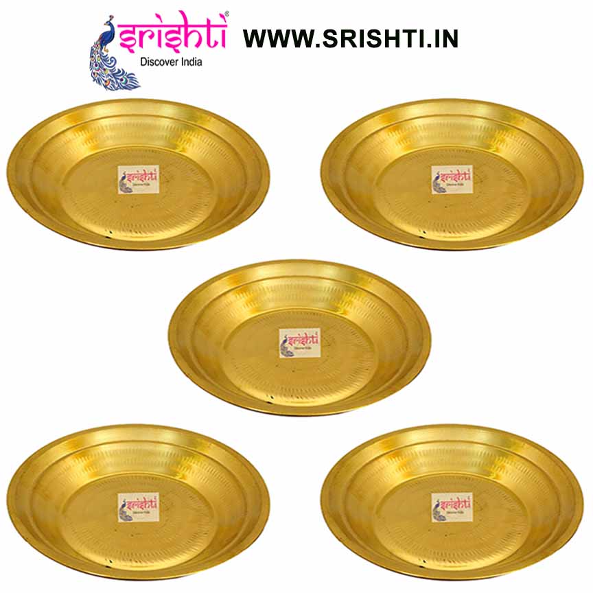 SIKB-Brass Tambalam Plate-11 Inches (Pack of 5)