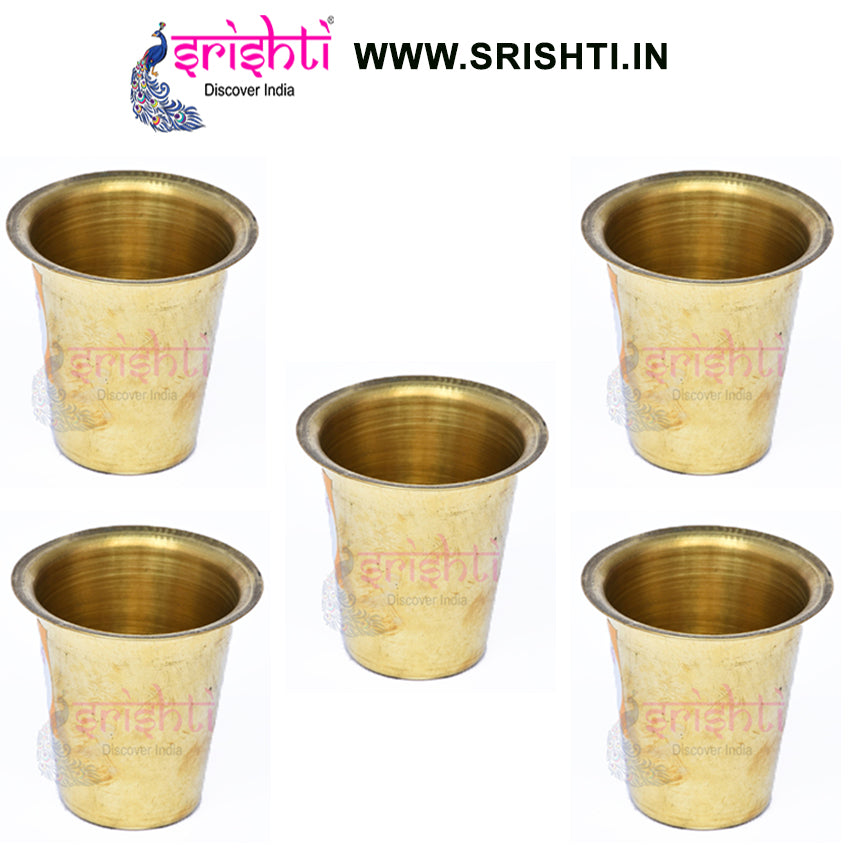 SIKB-Brass Glass-3 Inches-(Pack of 5)