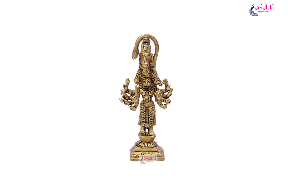 SBBU-Brass Panchamuga Hanuman-5.5 Inches (ISBB773)
