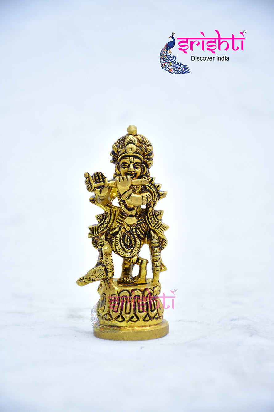 SBBU-Brass Krishna-3 Inches (ISBB929)