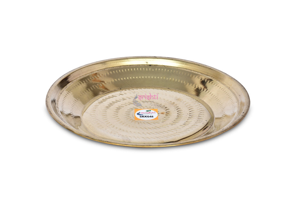 SIKB-Brass Tambalam Plate-13 Inches  (ISKKB0045)