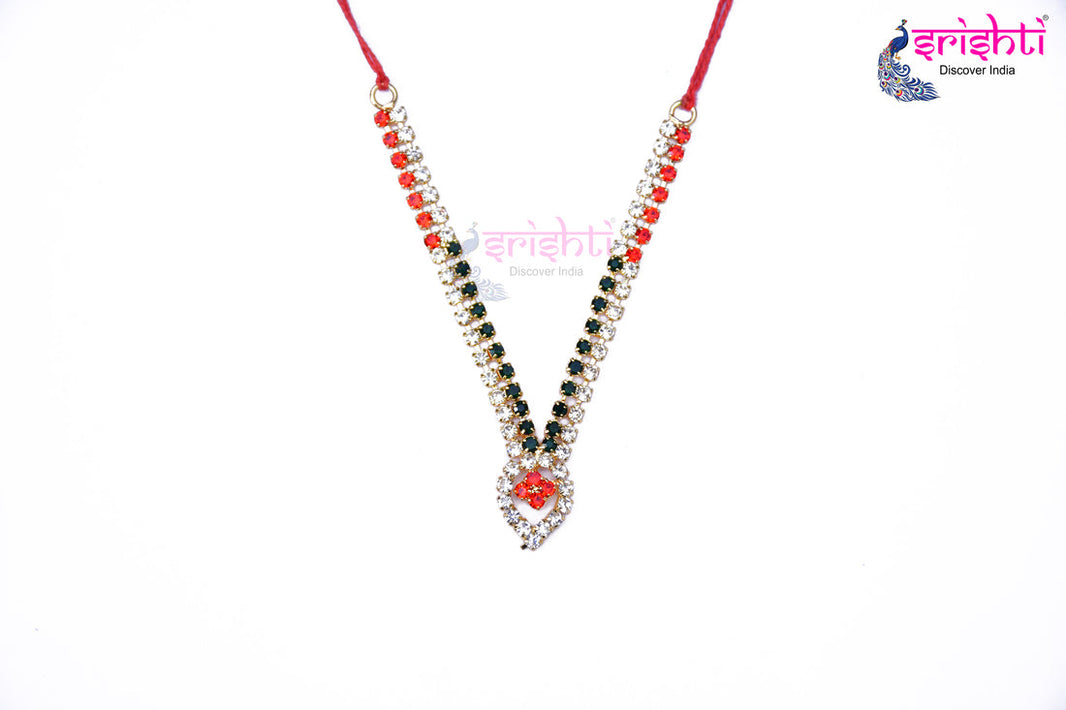 ISDGU-Deity Necklace with Stone Work-M08 (ISNS318)