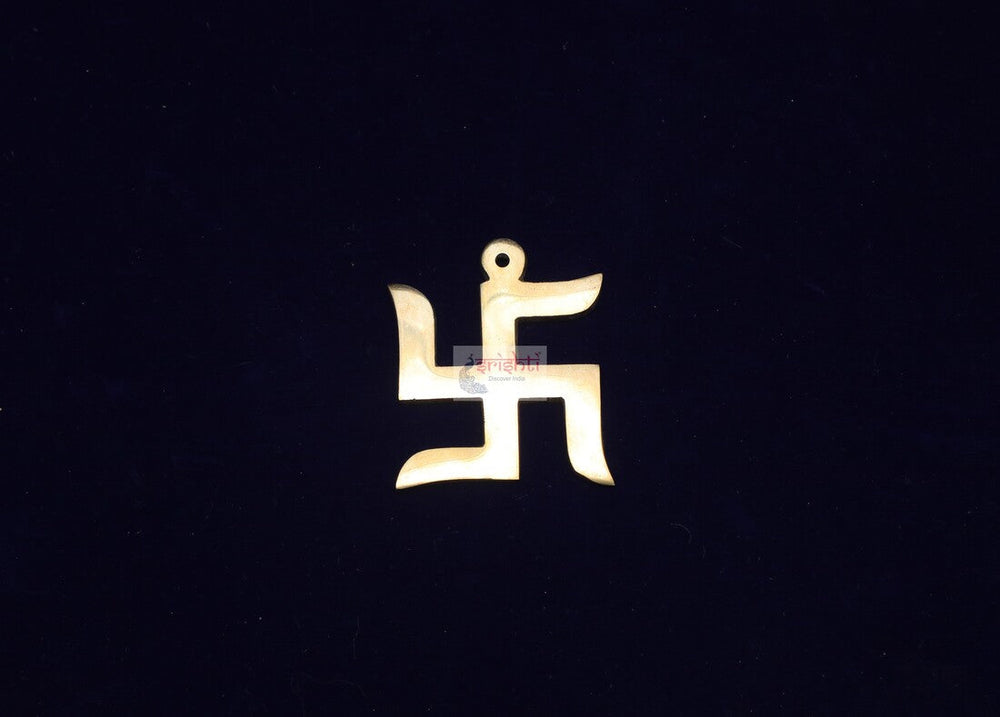 SDBU-Brass Swastik Wall Hanging-2 Inches (ISBB1312)
