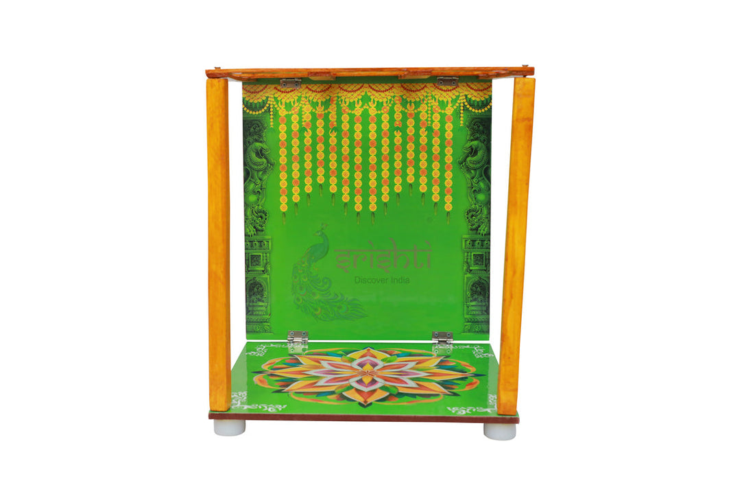 SWPU-Wooden Palavelli Set-Green Color-12 X 14.5 Inches (ISPGI005)