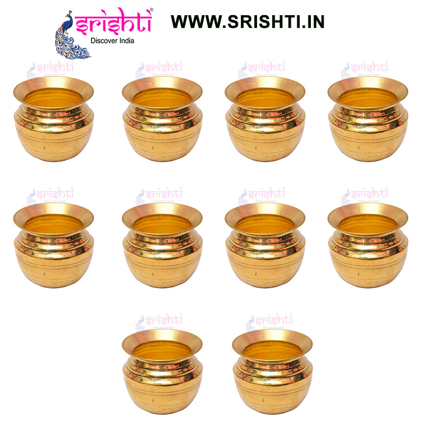 SIKB-SIKB-Brass Kalash-4 Inches (Pack of 10)