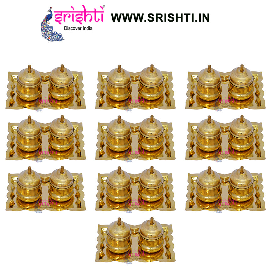 SIKB-Brass Kumkum Container-2 Inches-M02 (Pack of 25)